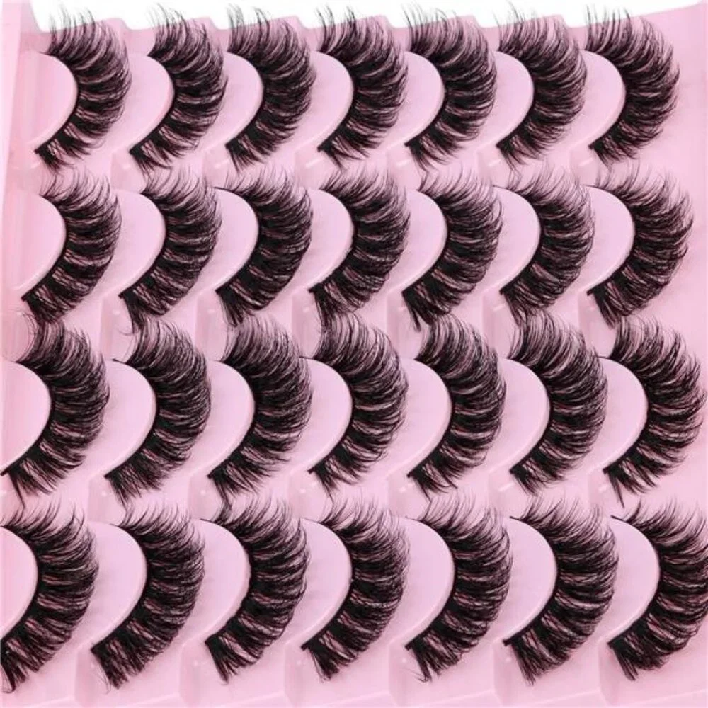 False Eyelashes Russian Strip Lashes Cat Eye Lashes Volume False Lashes D-Curly - Picture 4 of 7
